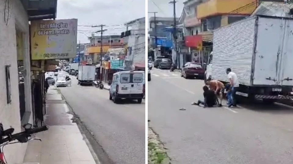 Criminosos invadem joalheria, trocam tiros e motorista é baleado em Manaus; veja vídeo
