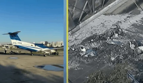 VÍDEO: veja momento de queda de avião em São Paulo hoje (7/2)