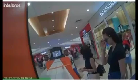 VÍDEO! Câmera de segurança flagra furto de óculos em loja de shopping em Palmas