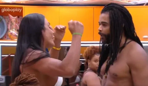 Gracyanne e Diogo brigam no BBB 25: ‘Não vou bater nele, não’; assista confusão