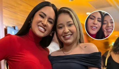 Isabelle Nogueira encontra Marília Tavares e pede ingresso para show: ‘por favor, me leva’