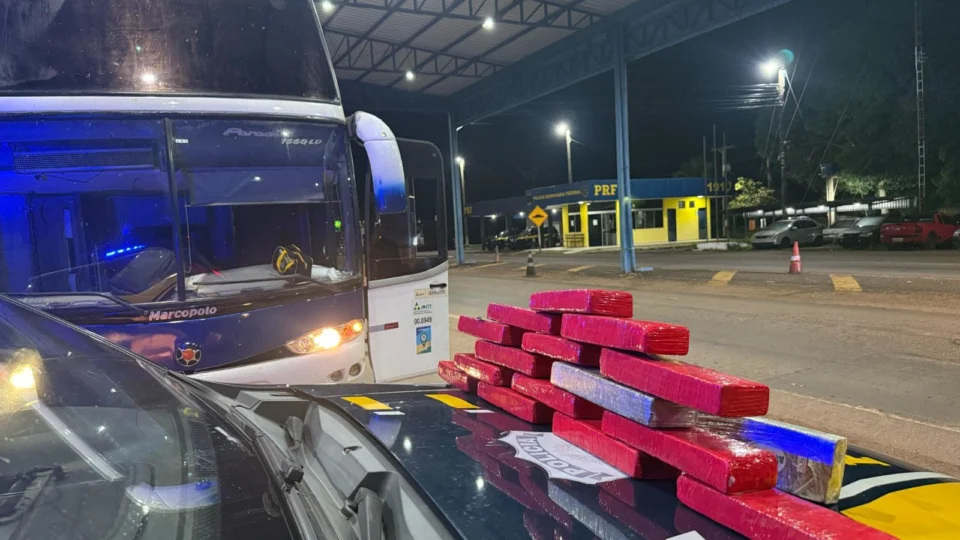 Mais de 12 kg de maconha são apreendidos em ônibus rodoviário em Guaraí (TO)