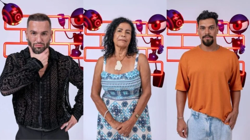 Enquete BBB 25: Quem deve sair entre Diego Hypólito, Vilma e Vinicius? Vote