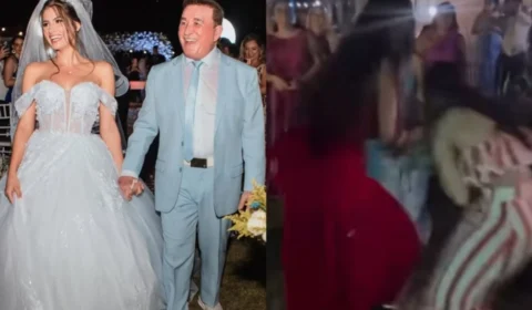 VÍDEO: Casamento de Amado Batista tem ‘barraco’ entre duas mulheres; assista