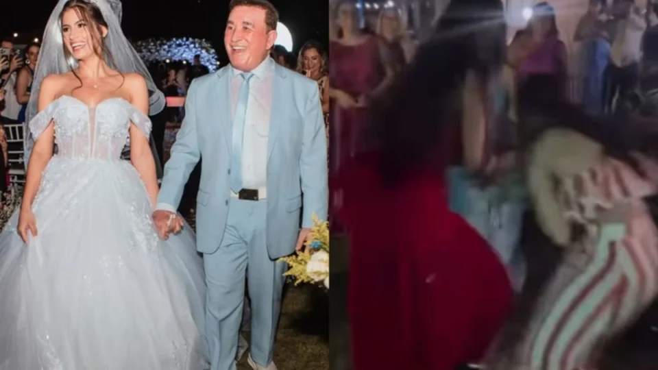VÍDEO: Casamento de Amado Batista tem ‘barraco’ entre duas mulheres; assista