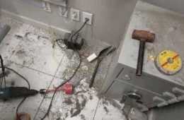 Criminosos fazem buraco na parede e tentam arrombar cofre de farmácia em Porto Velho