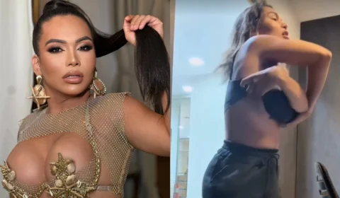 Influenciadora de Manaus expõe ‘calote’ e tira roupa durante confusão em loja; veja