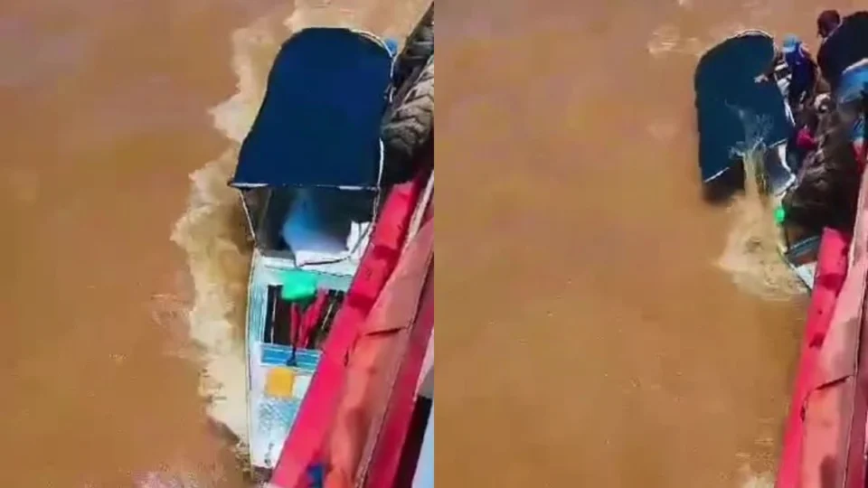 Lancha naufraga durante transferência de passageiros no rio Amazonas; veja vídeo