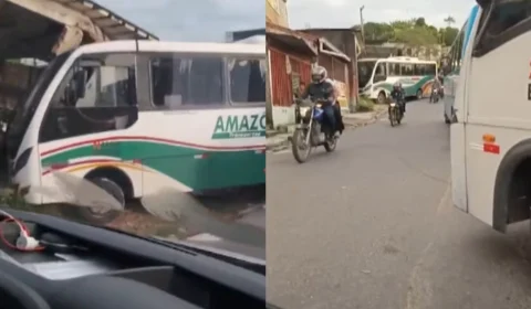 Ônibus invade casa após perder o controle na zona Leste de Manaus