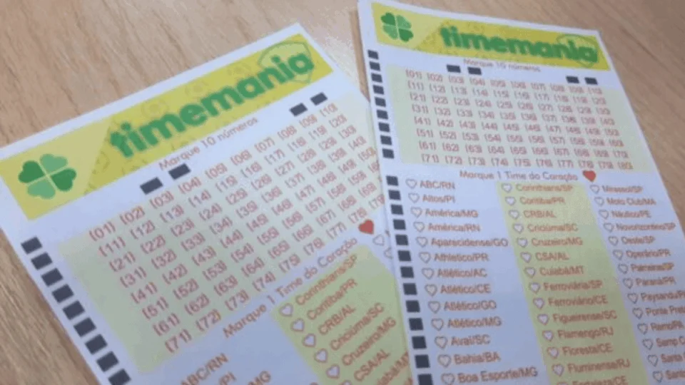 Timemania de hoje, quinta-feira (27/03), concurso 2223; prêmio chega a R$ 7,7 milhões