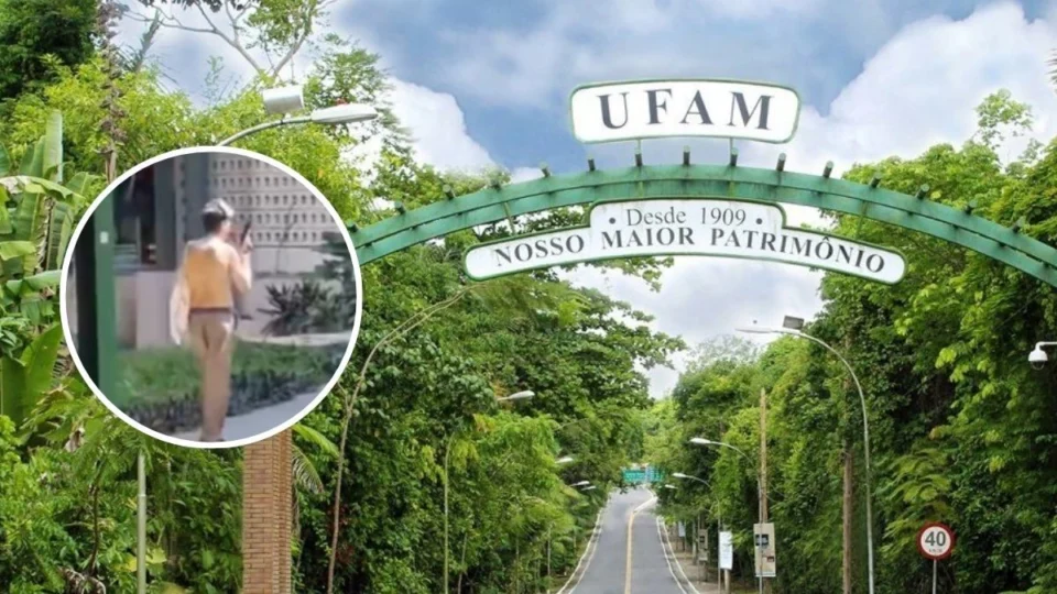 VÍDEO: homem causa pânico entre estudantes da Ufam com arma falsa, máscara e xingamentos