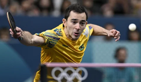 Hugo Calderano faz história e garante medalha inédita para o Brasil no Mundial