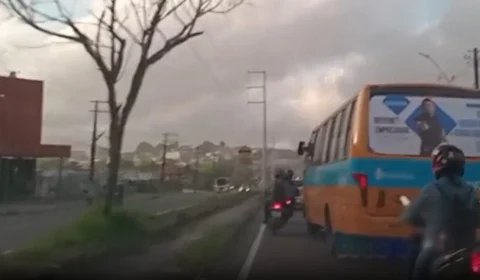 Motorista de ‘amarelinho’ é flagrado fazendo ‘zigue-zague’ em avenida de Manaus; veja vídeo