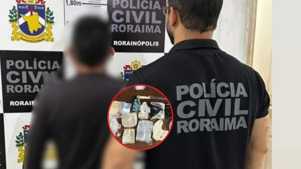 Venezuelano é preso com cocaína, pasta base, maconha e arma em Roraima