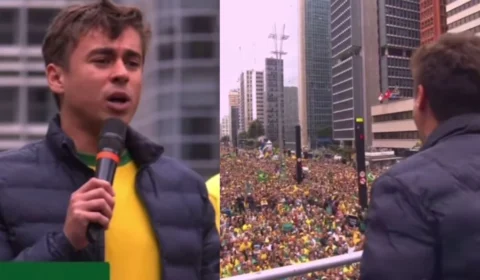 ‘Se lascou, seu covarde!’, diz Nikolas Ferreira para Alexandre de Moraes em ato pró-anistia; veja o vídeo
