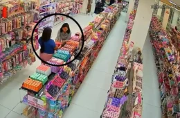 VÍDEO: dupla disfarçada de clientes é flagrada furtando loja de maquiagem em Manaus