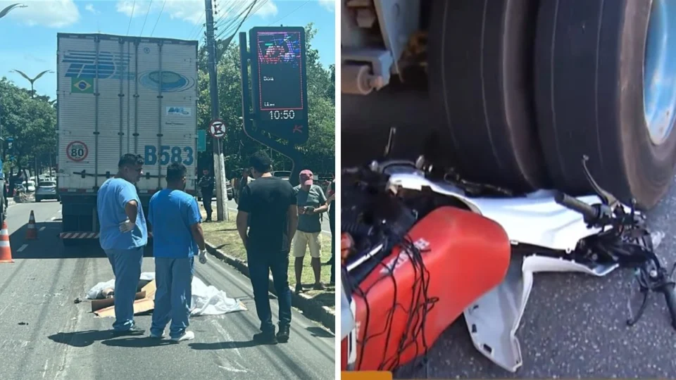 Homem morre ao ter cabeça esmagada por carreta em acidente na zona Sul de Manaus