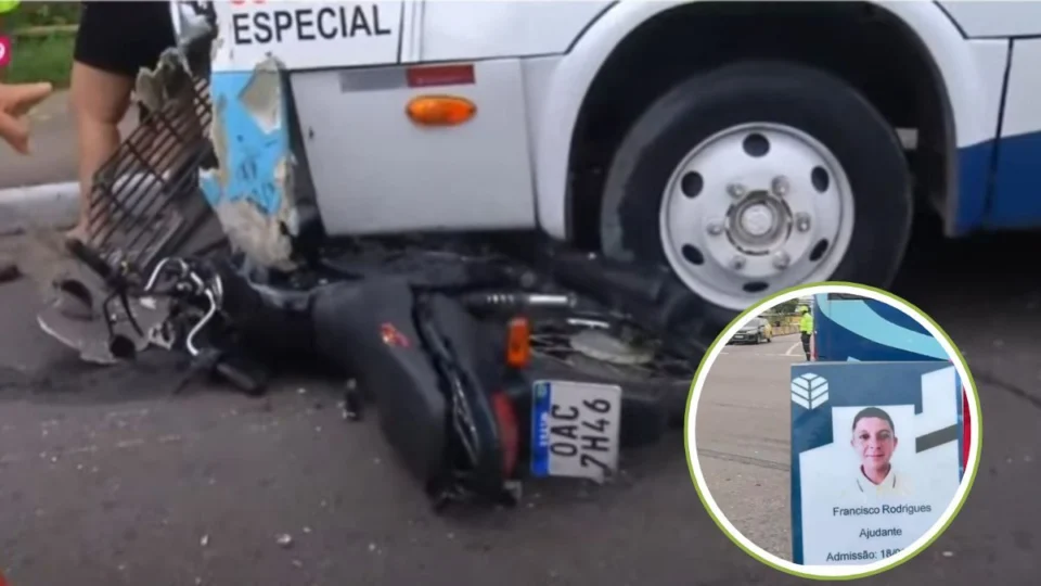 VÍDEO: motociclista morre após ser atingido por micro-ônibus na zona oeste de Manaus