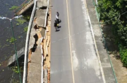 Orla de Silves é interditada após deslizamento de terra causado por fortes chuvas; veja imagens