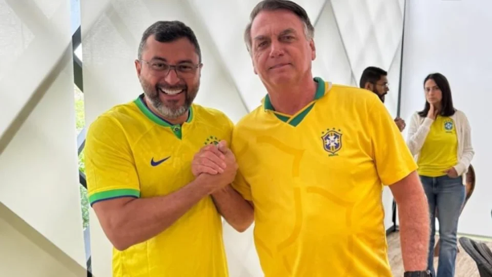 Governador do Amazonas, Wilson Lima, se reúne com Bolsonaro antes de ato por anistia