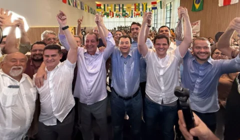 Omar Aziz, Eduardo Braga e David Almeida lançam aliança para eleições de 2026 no Amazonas