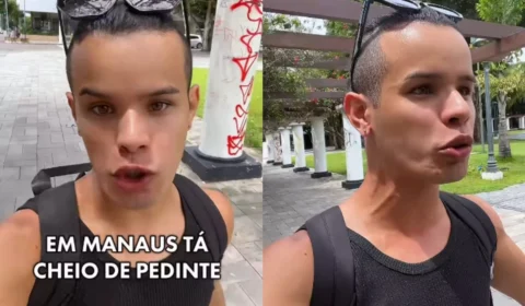 Influenciador reclama de ‘pedintes’ em Manaus: ‘está cheio’