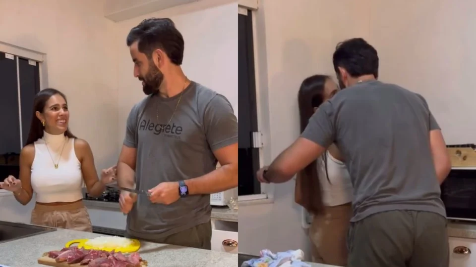 Climinha de romance! Matteus Amaral e nova namorada cozinham juntos em vídeo