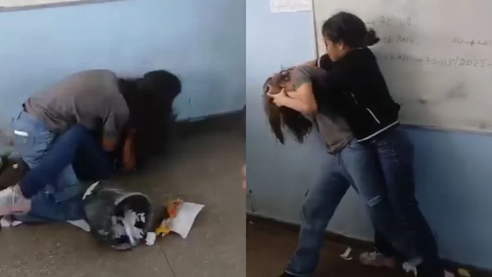 Alunas trocam tapas e puxões de cabelo em briga dentro de escola municipal em Manaus; veja vídeo
