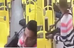 Criminosos usam submetralhadora em assalto a ônibus da linha 008 em Manaus; veja vídeo