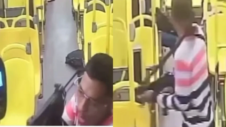 Criminosos usam submetralhadora em assalto a ônibus da linha 008 em Manaus; veja vídeo