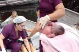 Mulher dá à luz dentro de voadeira no meio do rio no Amazonas; veja fotos