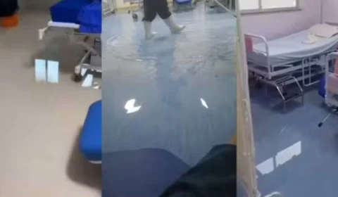 Forte chuva alaga ruas e invade corredor de maternidade em Boa Vista