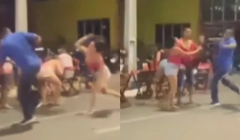 VÍDEO: confusão em bar termina com mulher agredida e homem desmaiado em Roraima