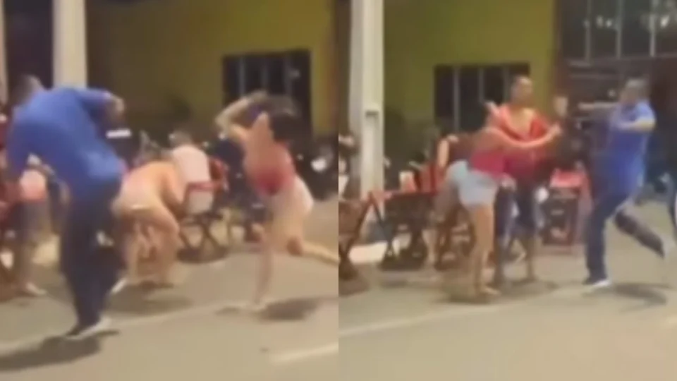 VÍDEO: confusão em bar termina com mulher agredida e homem desmaiado em Roraima