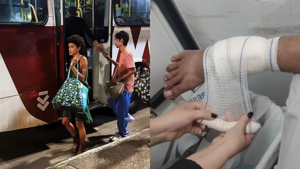 Mulher com ferida no pé recebe cuidados e tem curativo trocado em Manaus; veja vídeo