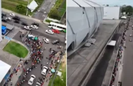 População tenta invadir Vasco Vasques para emissão de documentos em Manaus; veja momento