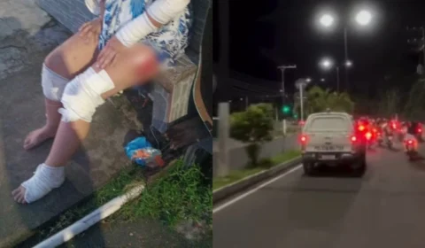 ‘Rolezinho’ termina em acidente após grupo tentar fugir da polícia em Manaus; veja vídeo