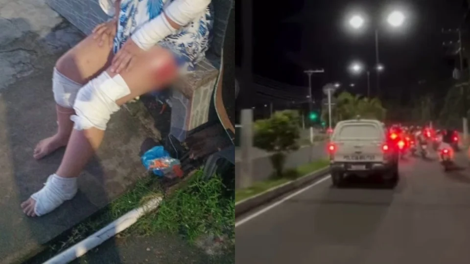 ‘Rolezinho’ termina em acidente após grupo tentar fugir da polícia em Manaus; veja vídeo