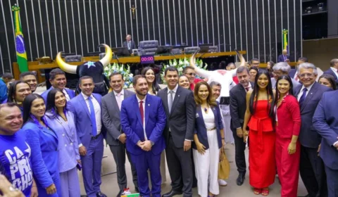 Bois Garantido e Caprichoso são homenageados na Câmara dos Deputados em Brasília