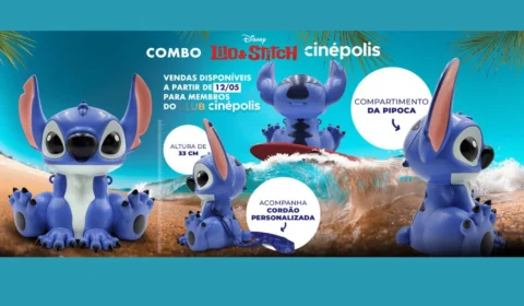 Cinépolis revela balde de pipoca exclusivo para live-action de ‘Lilo & Stitch’