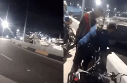 VÍDEO: motociclista despenca do viaduto Rei Pelé e morre em Manaus
