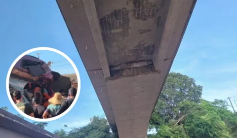 Ponte sobre Rio Candeias tem rachaduras graves; laudo técnico aponta risco à segurança