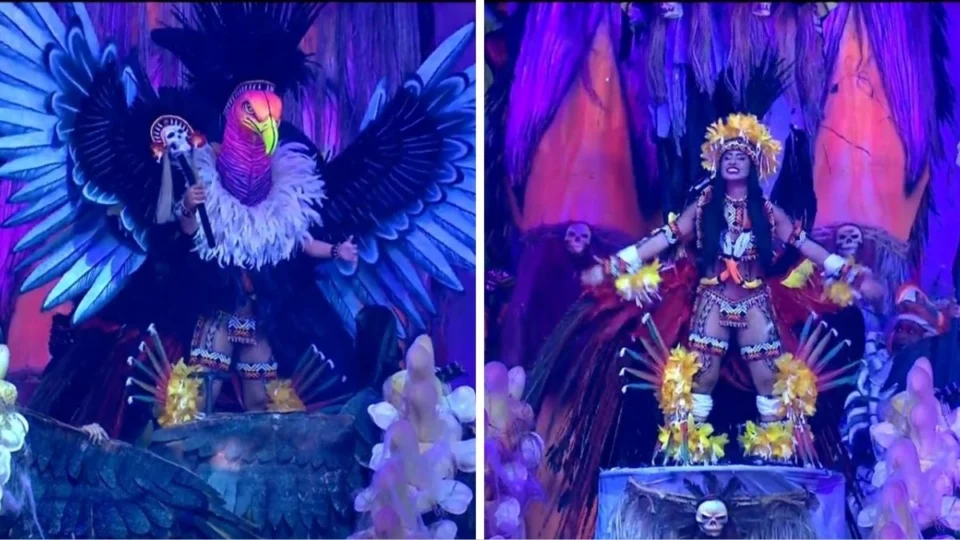 Festival de Parintins 2025: Isabelle Nogueira se transmuta em ‘urubu’ para lenda amazônica