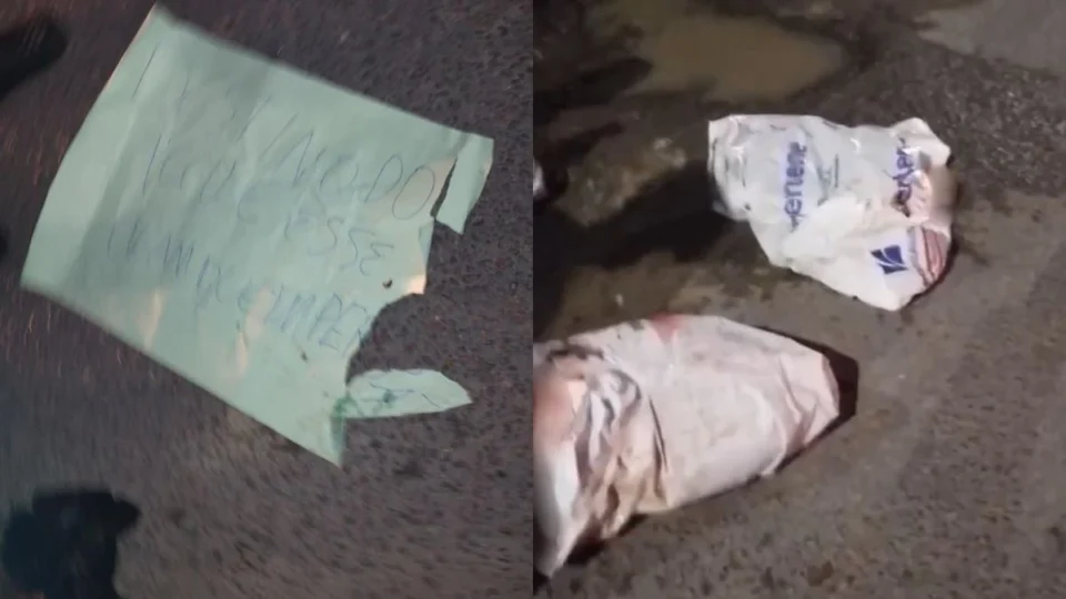 Corpo com bilhete é encontrado esquartejado e jogado em rua na zona Leste de Manaus