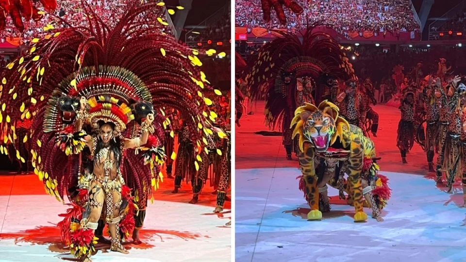 Isabelle Nogueira se transforma em Tapiraiauara na primeira noite do Festival de Parintins