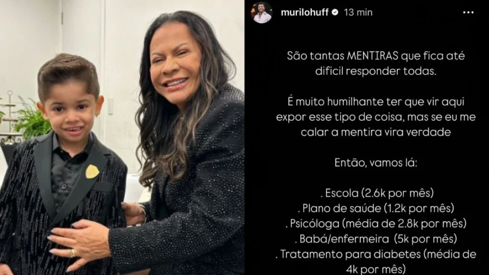 Murilo Huff nega acusações de não pagar pensão do filho e rebate mãe de Marília Mendonça: ‘são tantas mentiras’