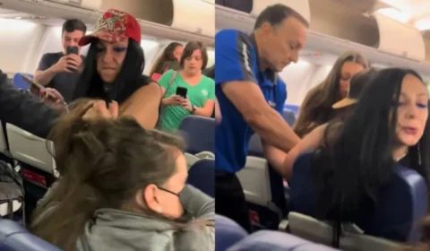 Brasileira é humilhada e atacada por passageira em avião nos EUA e vídeo viraliza; assista