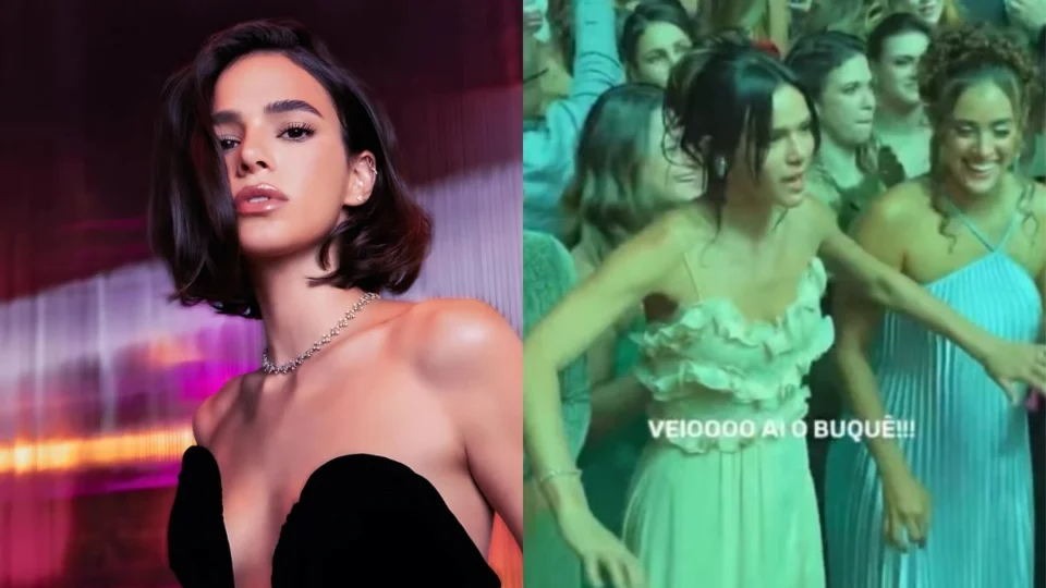 VÍDEO: Bruna Marquezine viraliza ao disputar buquê no casamento de Giovanna Lancellotti; assista