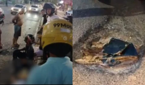 VÍDEO: Grávida e bebê morrem após acidente causado por buraco na Djalma Batista, em Manaus