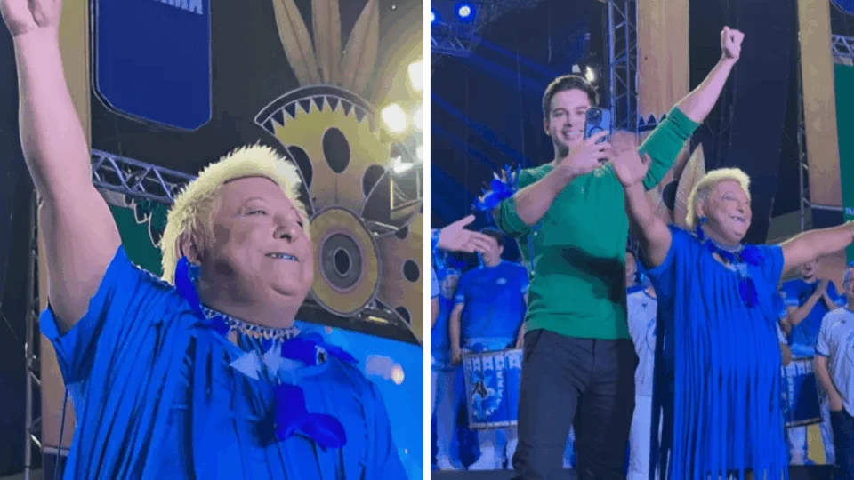 Patixa é ovacionada ao chegar com ‘marido’ no último ensaio do Caprichoso em Manaus